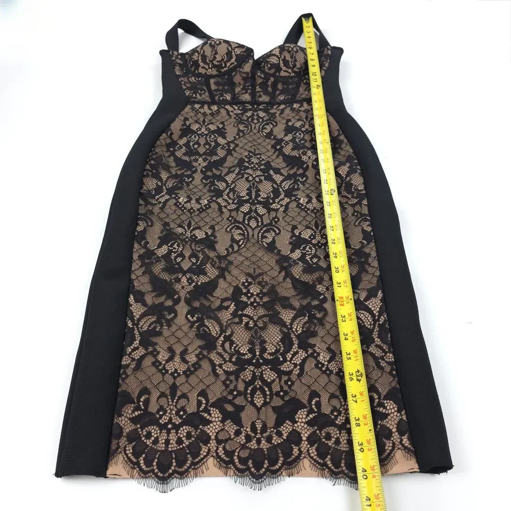 NWT Mew Mews Finbar Lace Bandage Dress Black Lace Svelte Sexy Romantic Feminine - Picture 6 of 12